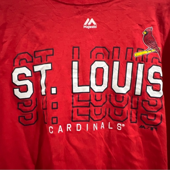 St Louis Cardinals Baseball Majestic Tee Size XL - Picture 3 of 5